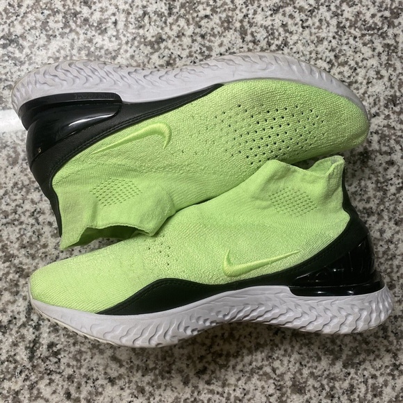 Nike Rise React Flyknit Shoes Lime Blast/Black [AV5554-330] Men’s Size 9 - Rare